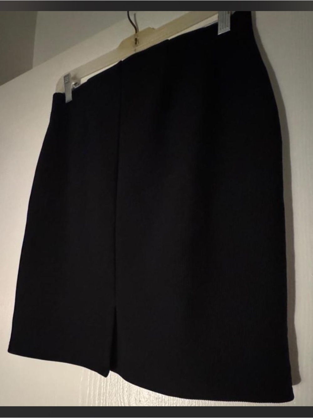 Black Ribbed Pencil Skirt